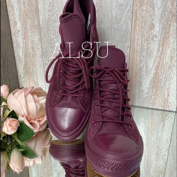 Converse Ctas WP Boot HI Dark Sangria W AUTHENTIC - Picture 6 of 9